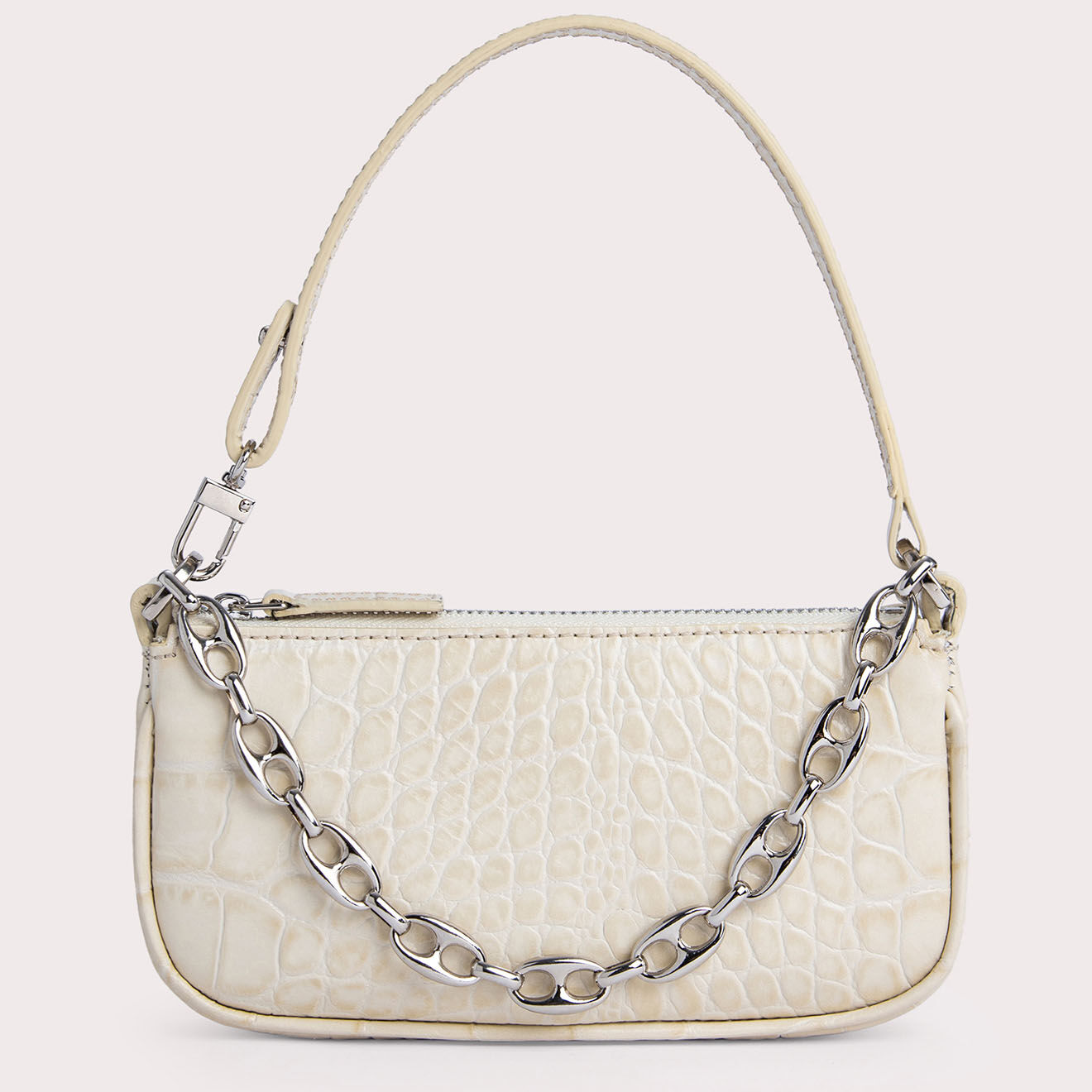 By Far Sac à main en Cuir Mini Rachel crème -  9.5xx19 cm
