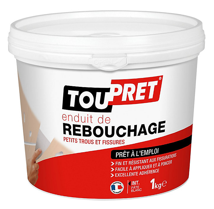 Enduit de rebouchage prêt à l'emploi Toupret 1kg