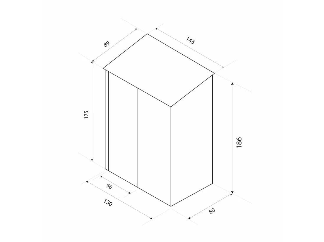 Armoire de Jardin Gardiun Newcastle 1,27 m² 89x143x186 cm Extérieur Métallique Vert