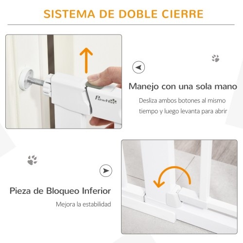 Barreira de segurança para animais de estimação PawHut, branca