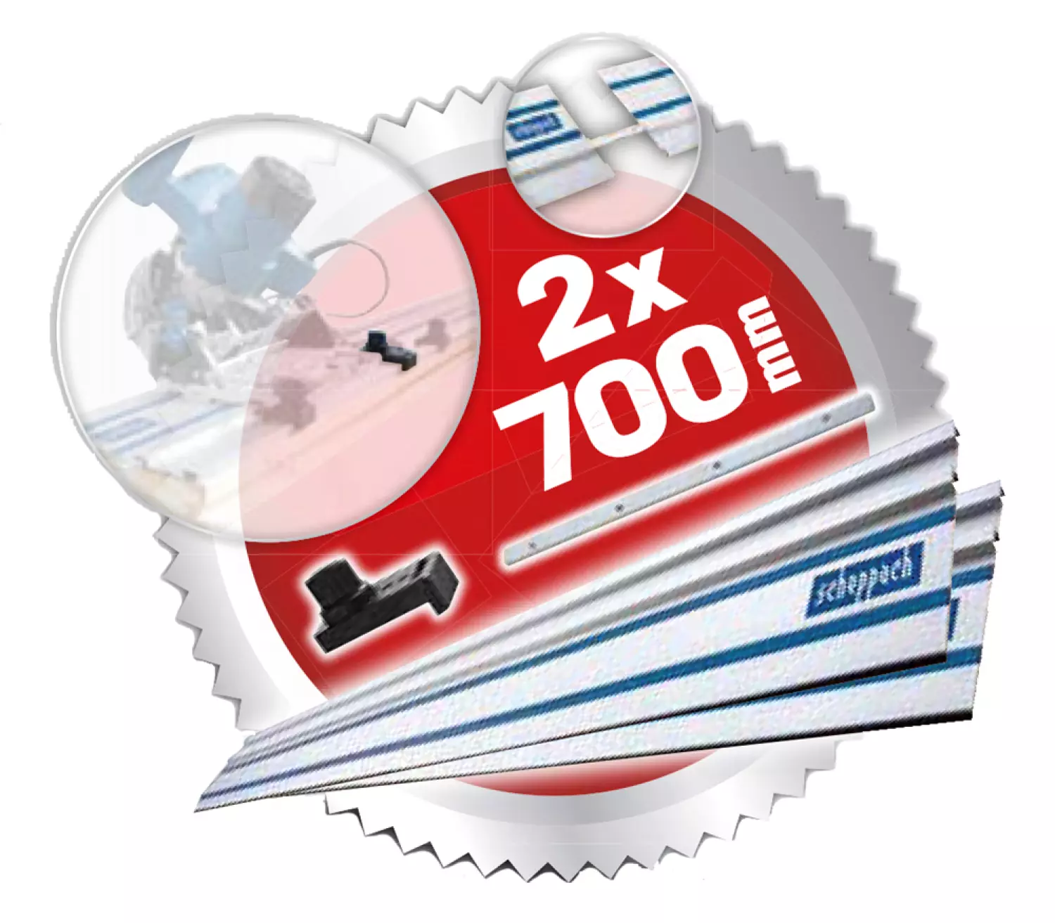 Scheppach PL55 Invalzaag - 1200W - 160mm - incl. geleiderail