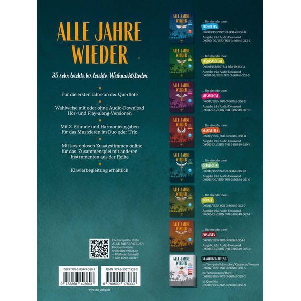 Edition Dux Alle Jahre wieder Querflöte