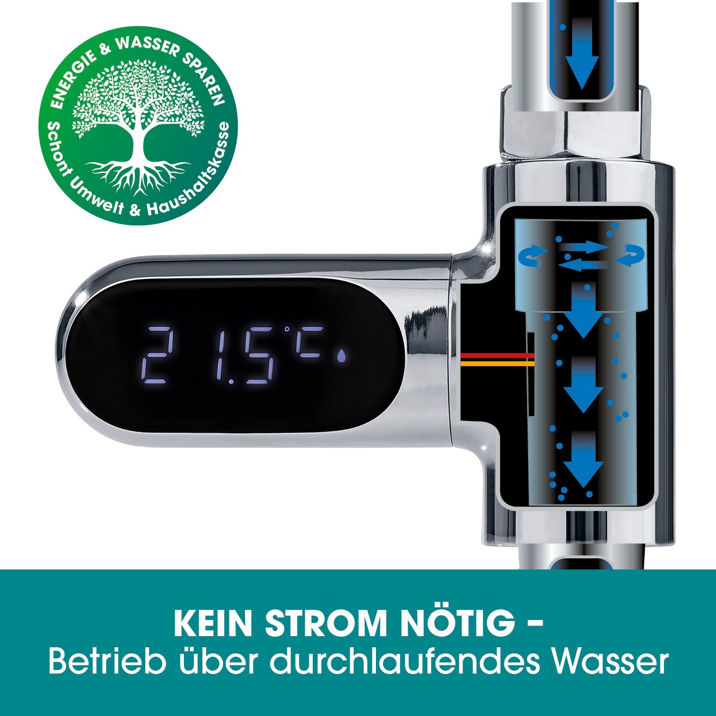EASYmaxx Thermometer für Wasserarmaturen