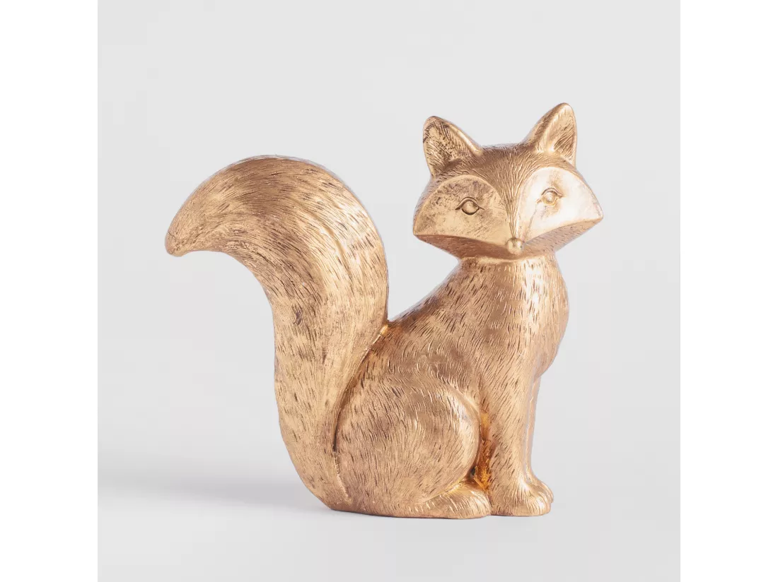 Figurine Foxen en Polyrésine Or Moyen 17 x 17.5 x 6.5