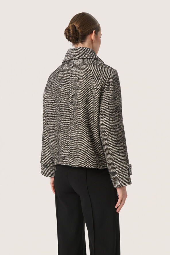 Soaked in Luxury SLMabel Akeleje Jacket Black and white twill
