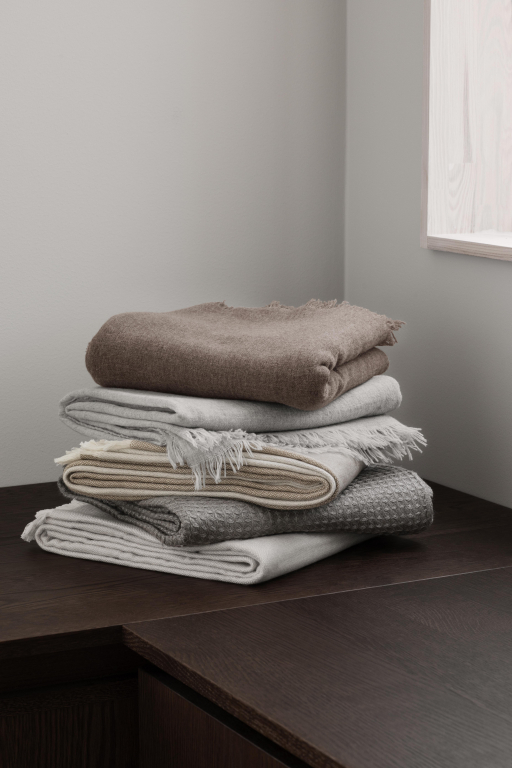 Blomus Merino plaid 130x200 sharkskin
