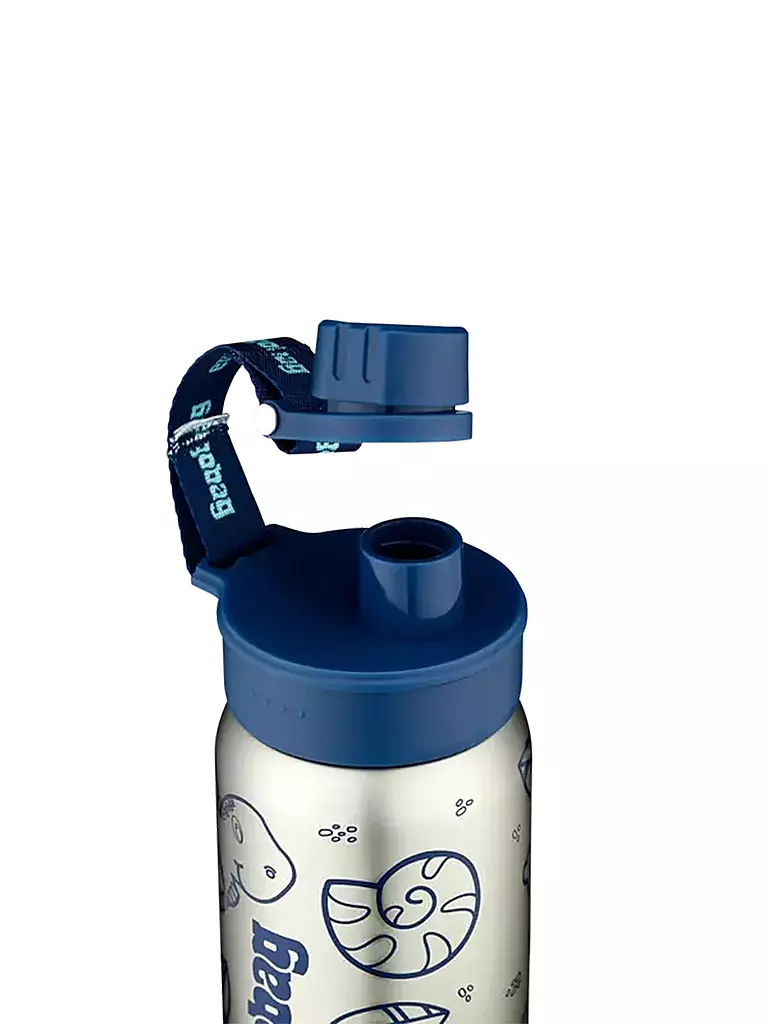 ERGOBAG Edelstahl Trinkflasche 0,5L Blau blau