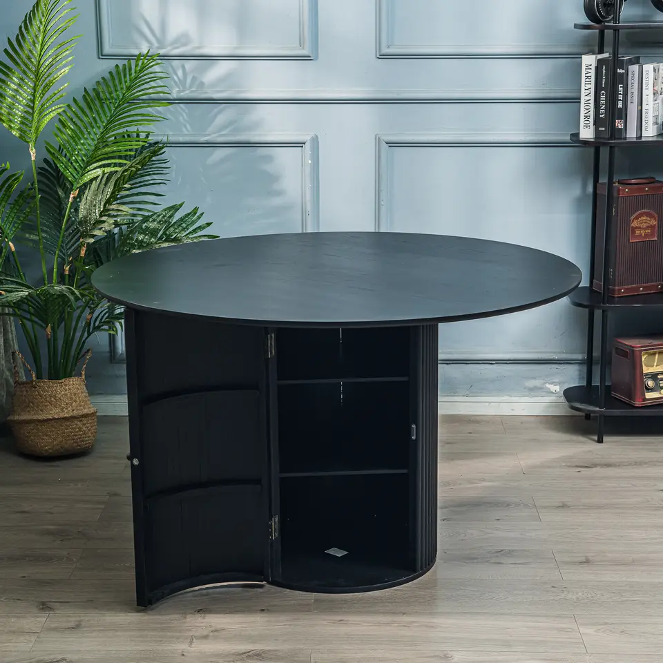 Eettafel voor 6 personen van massief grenen D120