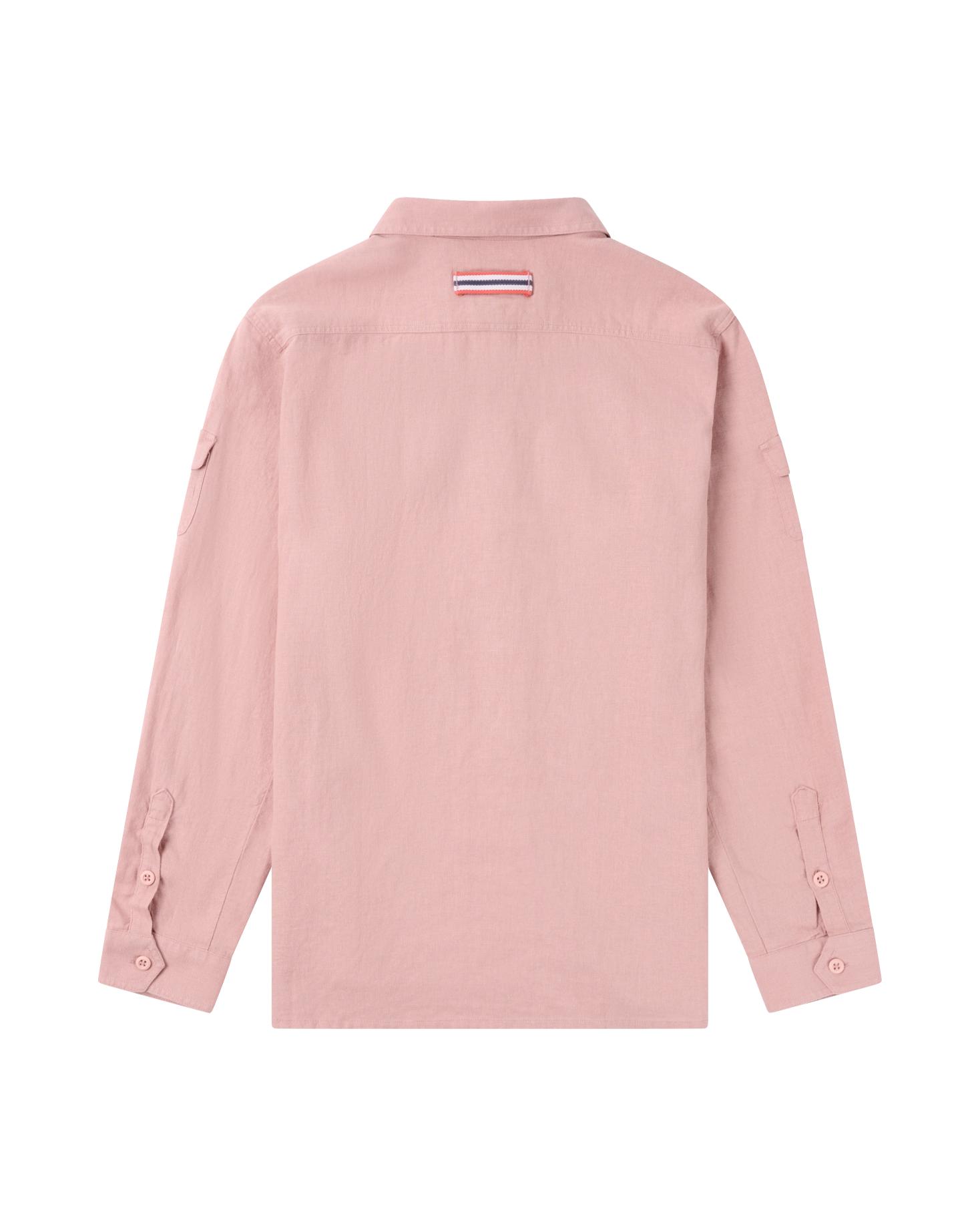 Amundsen Travellers Linen Shirt Womens Faded Peony Pink