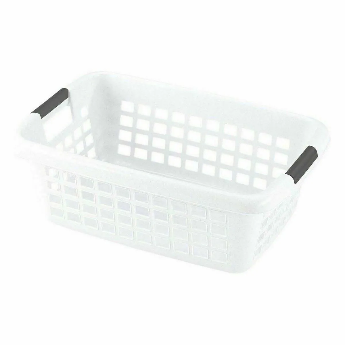 BigBuy Home Blanc - Panier à linge avec poignées