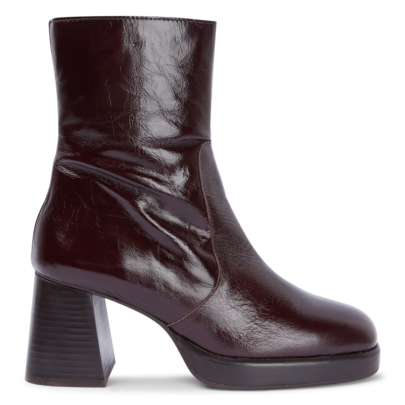 BRIGAND - Bottines talons hauts en cuir| Marron