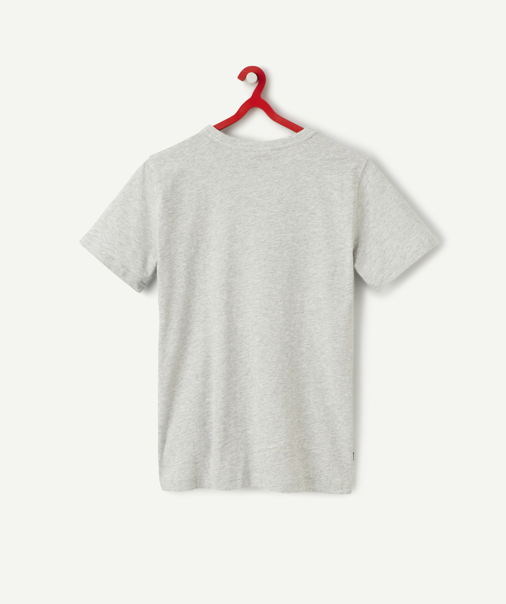 NEW BALANCETEE-SHIRT MANCHES COURTES GRIS ENFANT LOGO NOIR