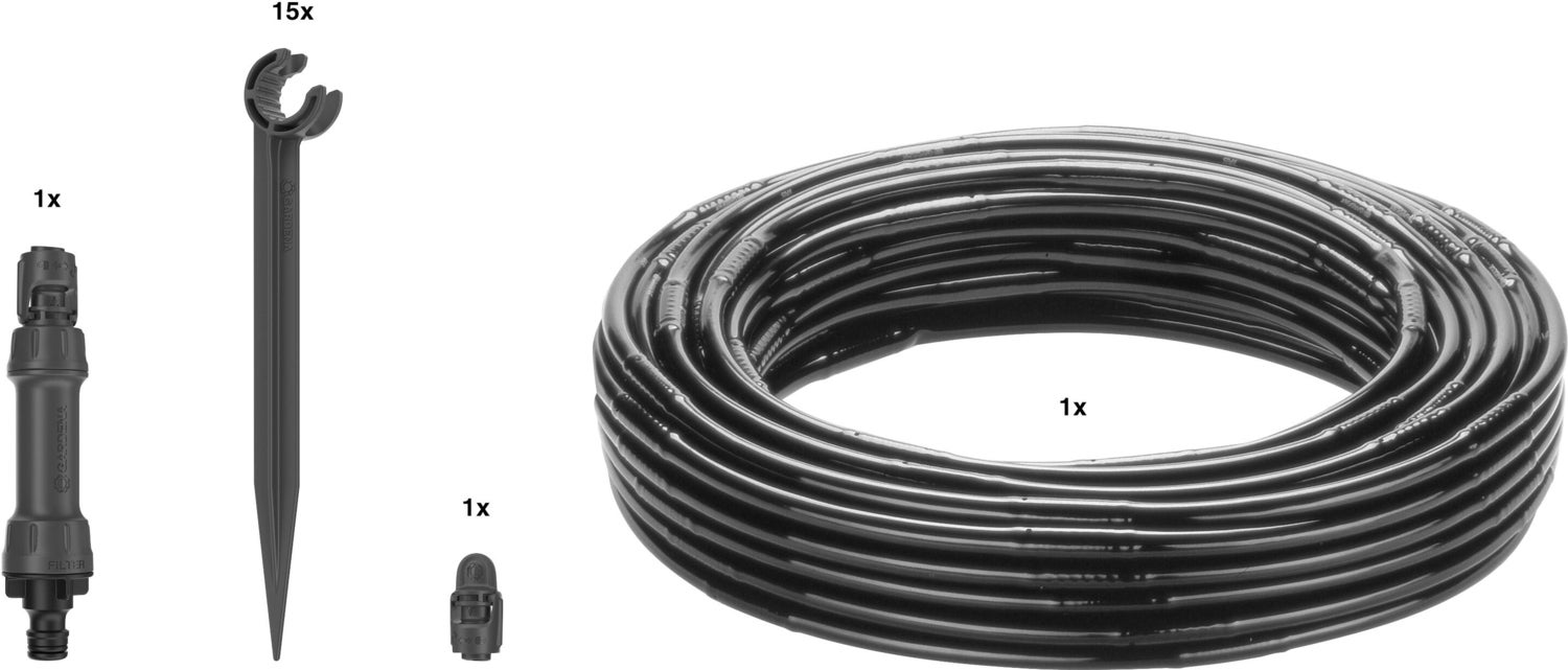 Gardena Micro Drip systeem druppelaar startset heggen en struiken 25 m