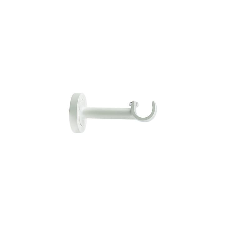 Support court pour barre à rideau GoodHome 19 mm Anafi blanc