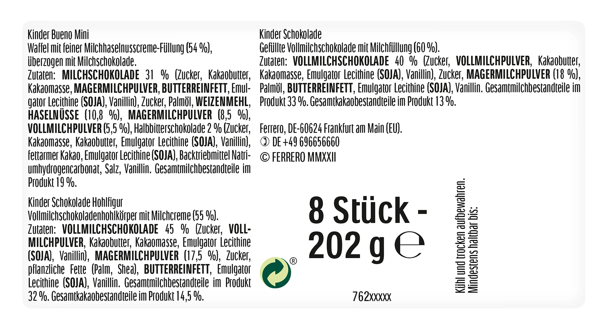 kinder Mix Große Mischung 202g