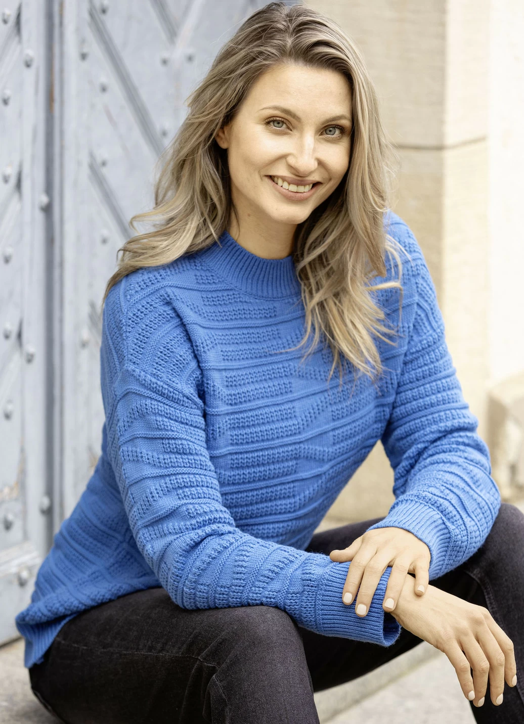 Pullover in Strukturmix
