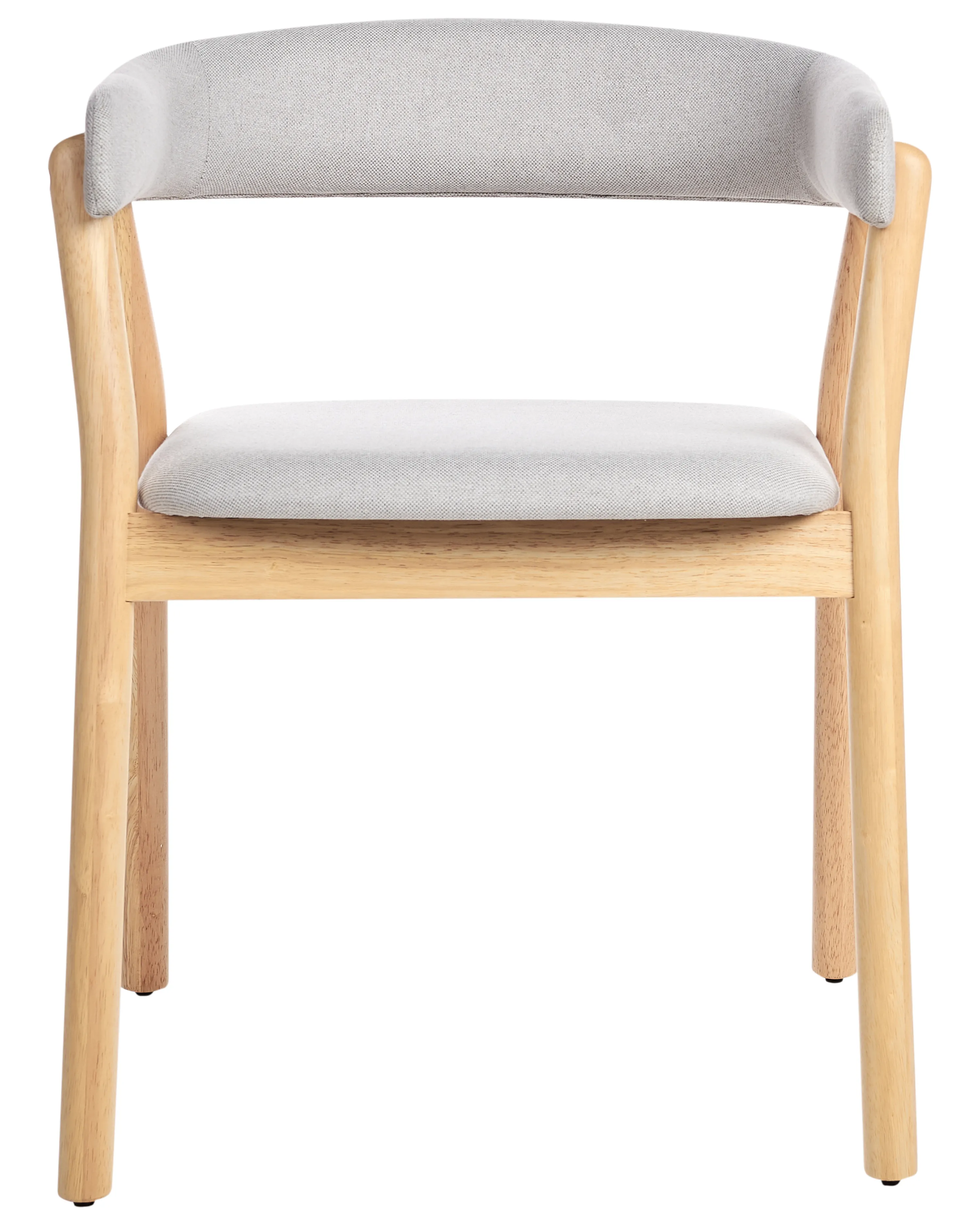 Set van 2 eetkamerstoelen MYLO Hout Lichtbruin/grijs