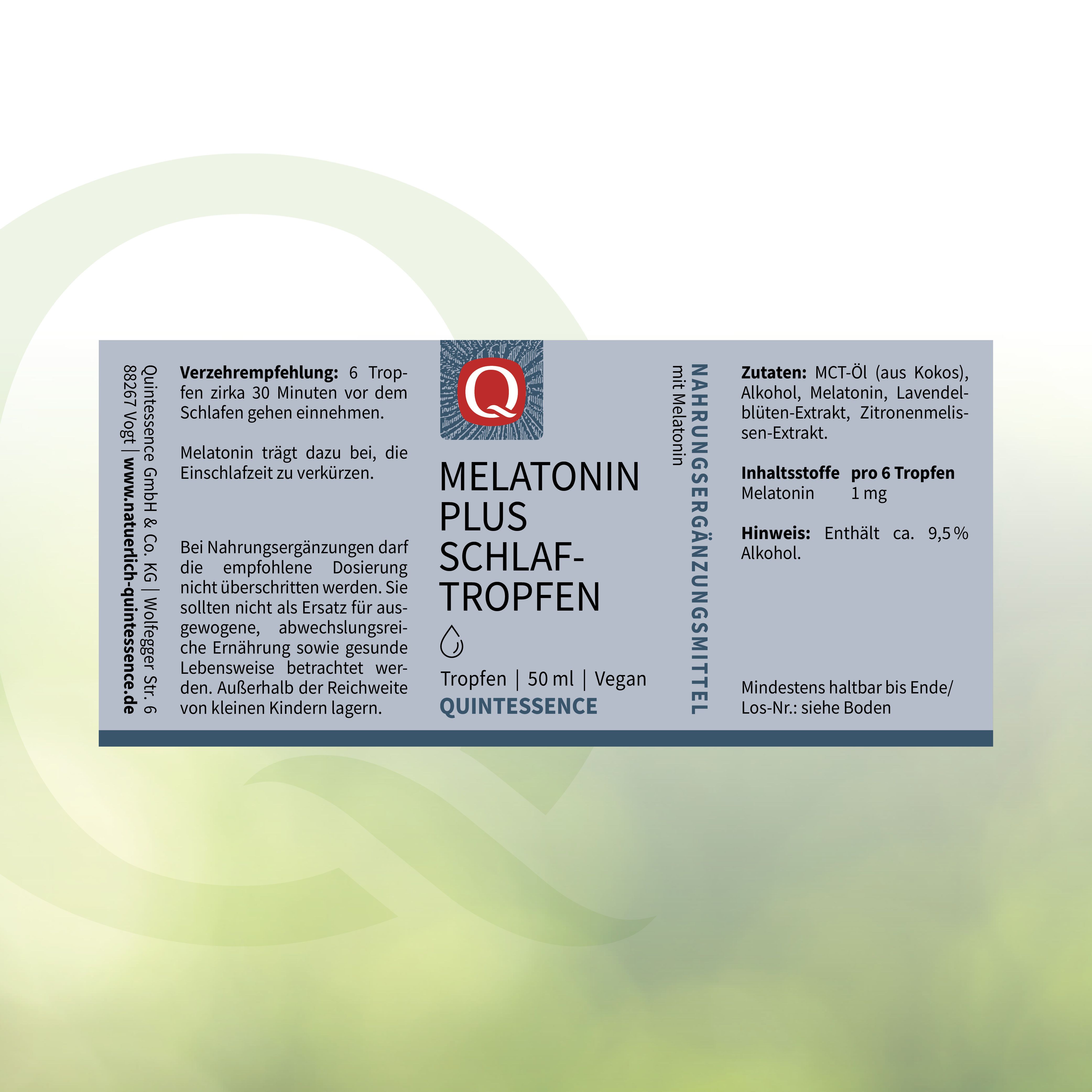 Melatonin Plus Schlaf-Tropfen von Quintessence