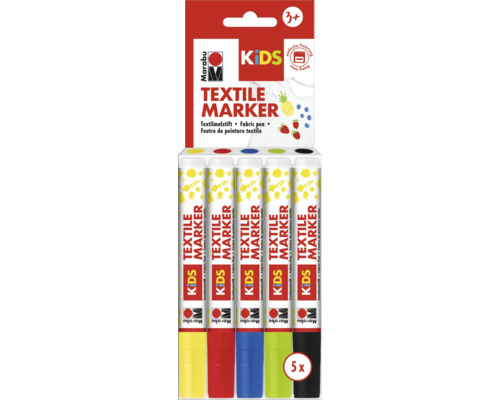 KIDS Textielstiften 5-pack