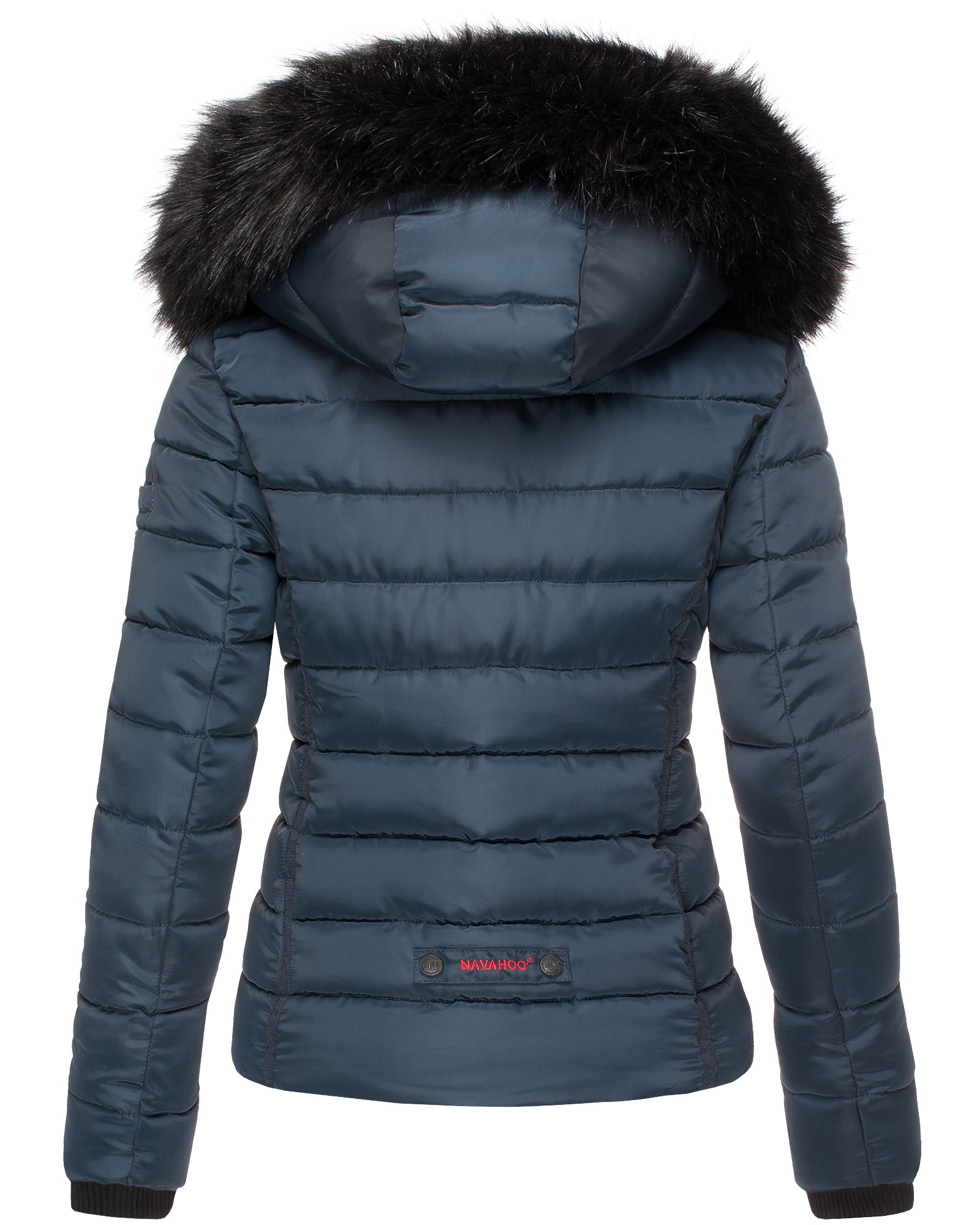 NAVAHOO Damen Steppjacke Hochwertige Winterjacke Mit Voluminöser Kunstpelz-Kapuze Miamor