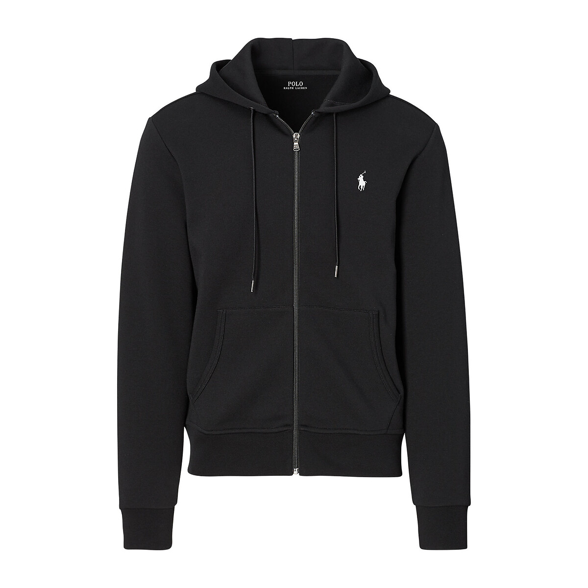 POLO RALPH LAUREN<br>Suéter de algodão com zíper e logotipo bordado