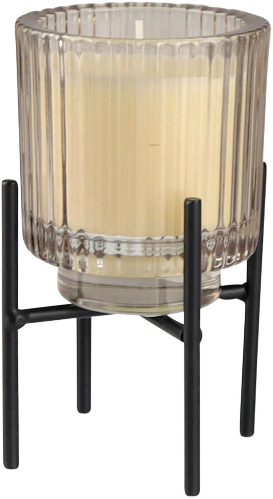 AM Design Windlicht Stumpenkerzenhalter aus Glas, Höhe ca. 13,5 cm
