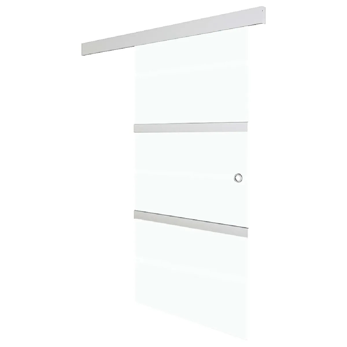 vidaXL Porte coulissante butées souples - Verre ESG aluminium 76x205 cm