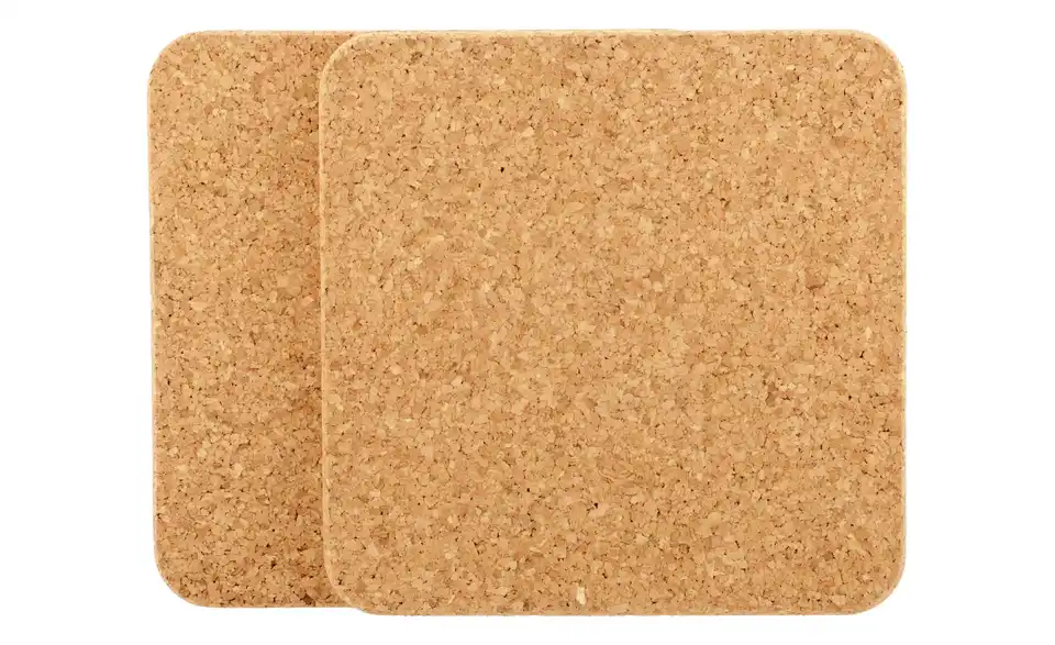 Kork-Untersetzer quadratisch, 2er-Set