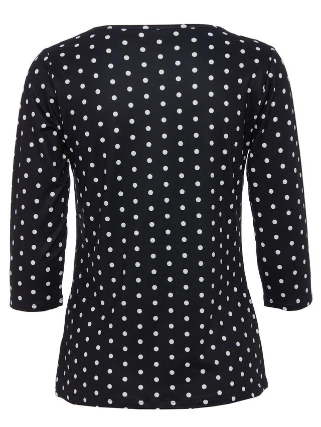 Shirt mit Bubikragen und Punkten