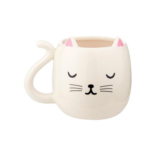 Caneca Gato Dormindo, Bege