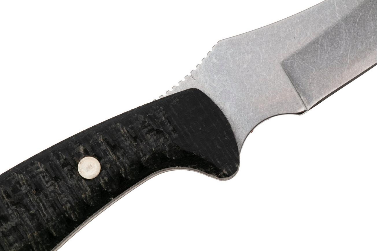 Case Ridgeback Hunter 30593, Stonewashed Stainless Steel, Black Burlap Laminate jachtmes