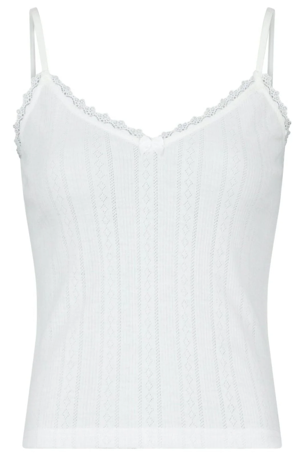 Neo Noir Lindsay Pointelle Top white