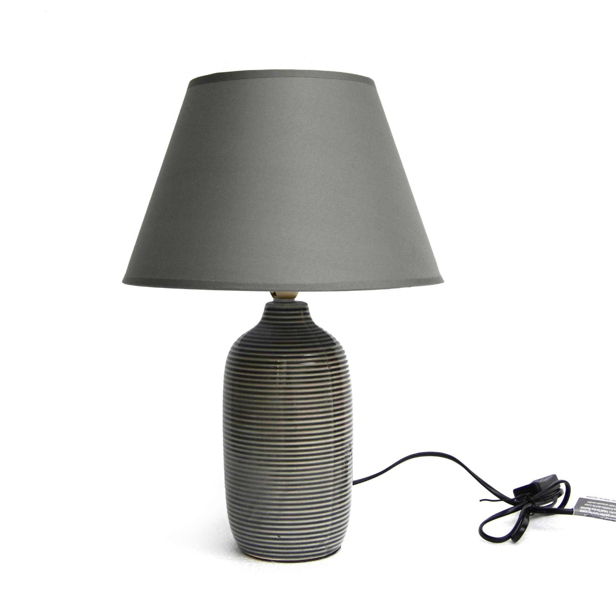 Tischlampe 'Bendrop', grau, Ø 25 cm, H 38 cm von fischer's lagerhaus