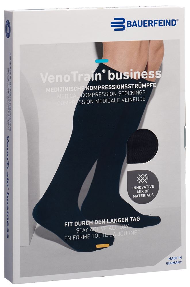 Bauerfeind VenoTrain Business KKL2 AD<br>1 Paar, XL, foot long plus/long geschlossene Fussspitze schwarz