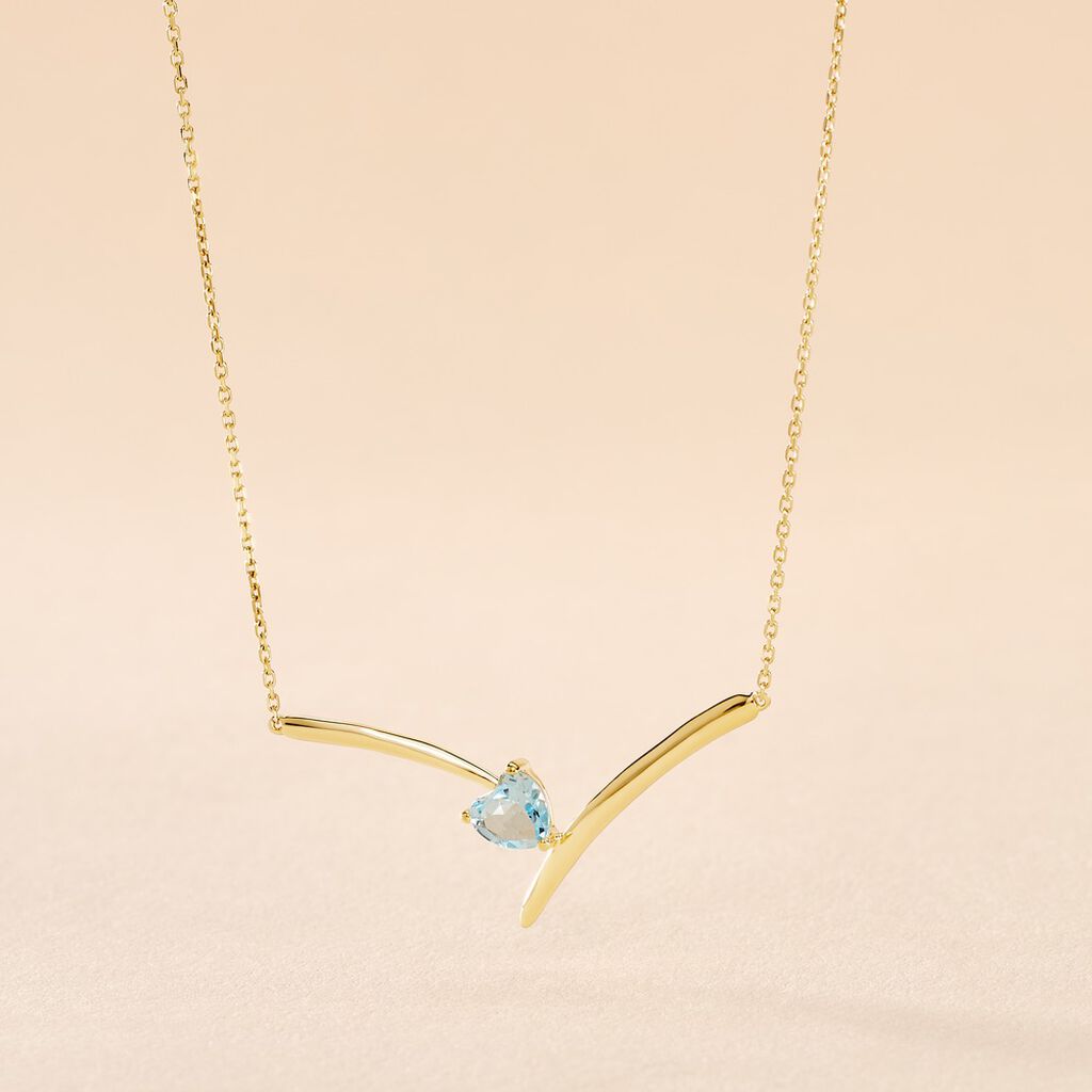 Collier Renaldine Or Jaune Topaze