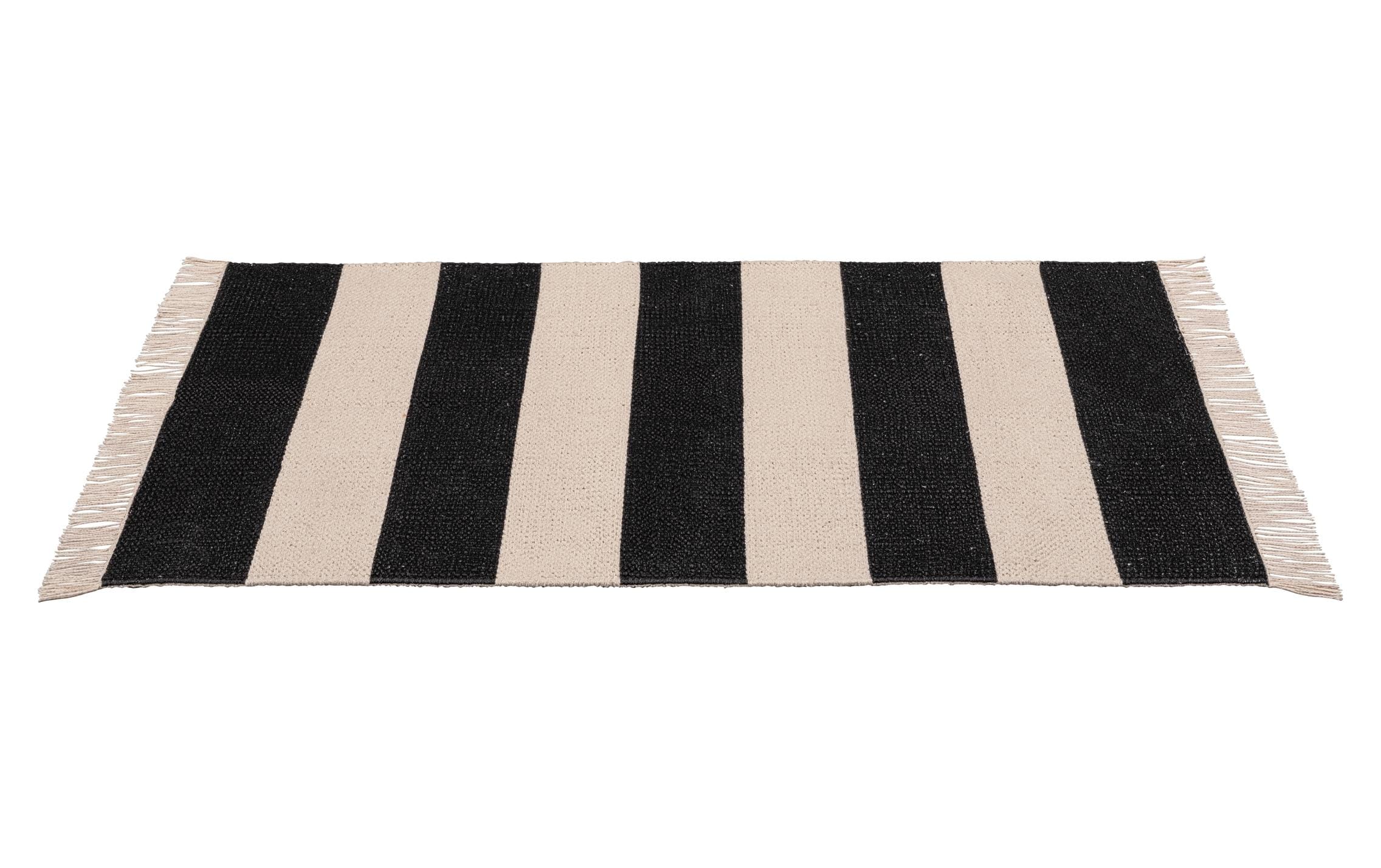 Badteppich Kasi 50 x 80 cm, Schwarz/WeissBadematte aus recyceltem Material