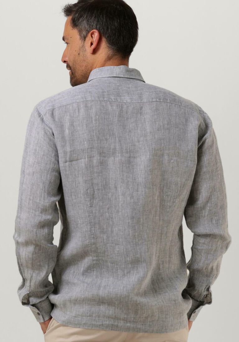 GENTI groene genti casual overhemd linnen s7054-1120