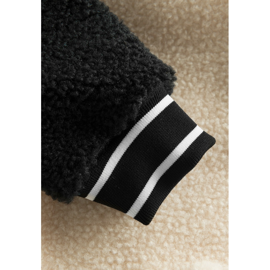 WeeDo Fleecejacke PANDO Panda schwarz weiss