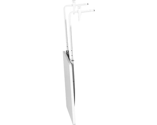 Hangende balkontafel, kunststof, 60x40 cm, wit
