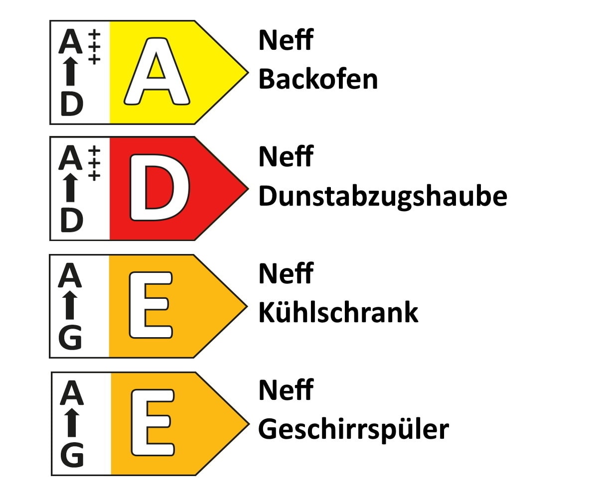 Einbauküche Cascada, Lacklaminat schilf, inkl. Neff Elektrogeräte