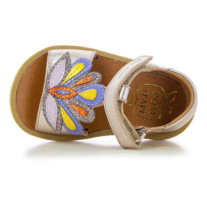 Pom d'Api Sandales Poppy Fire | Doré