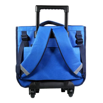 Cartable à roulettes Ligue 1 - 38 cm - 2 compartiments - bleu - Bagtrotter