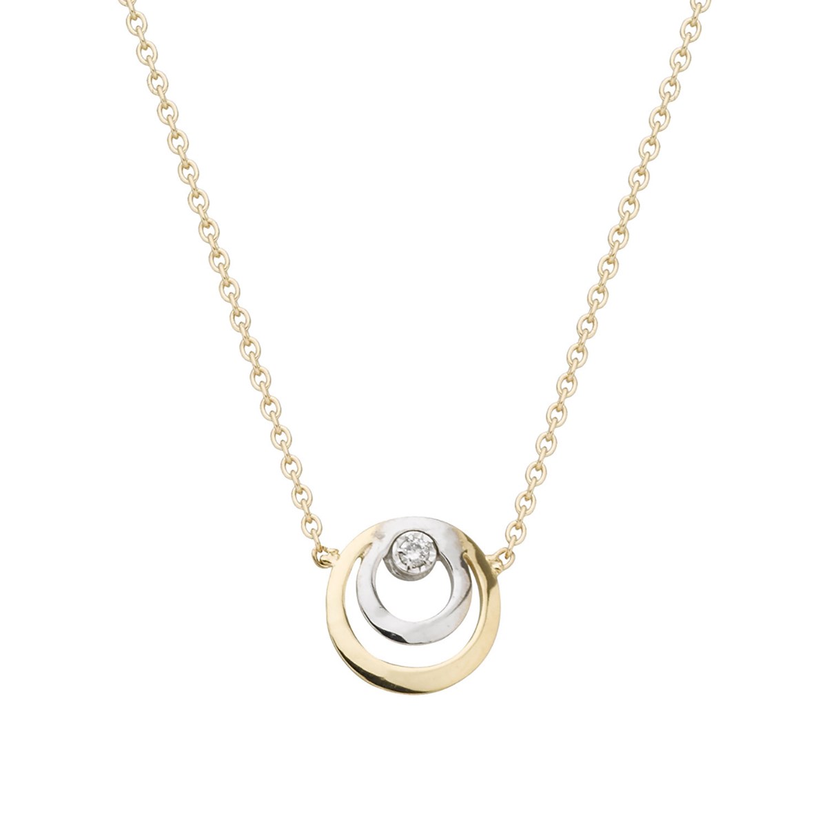 Collier Brillaxis or 18 carats diamant