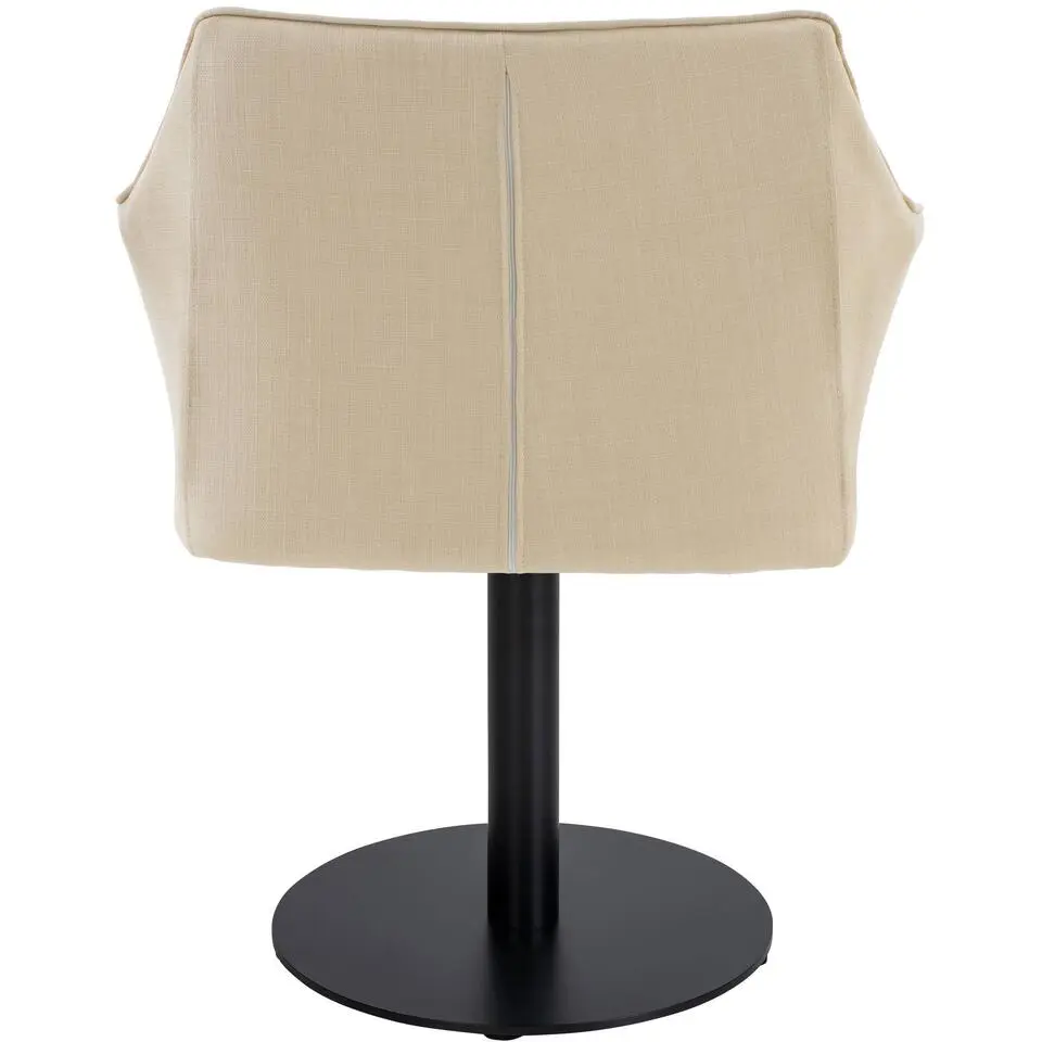 CLP Lounger Damaso zwart Frame - Stof - creme