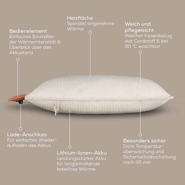 Beurer HK77 Heaty Akku-Heizkissen cashmere-cream, 1 St