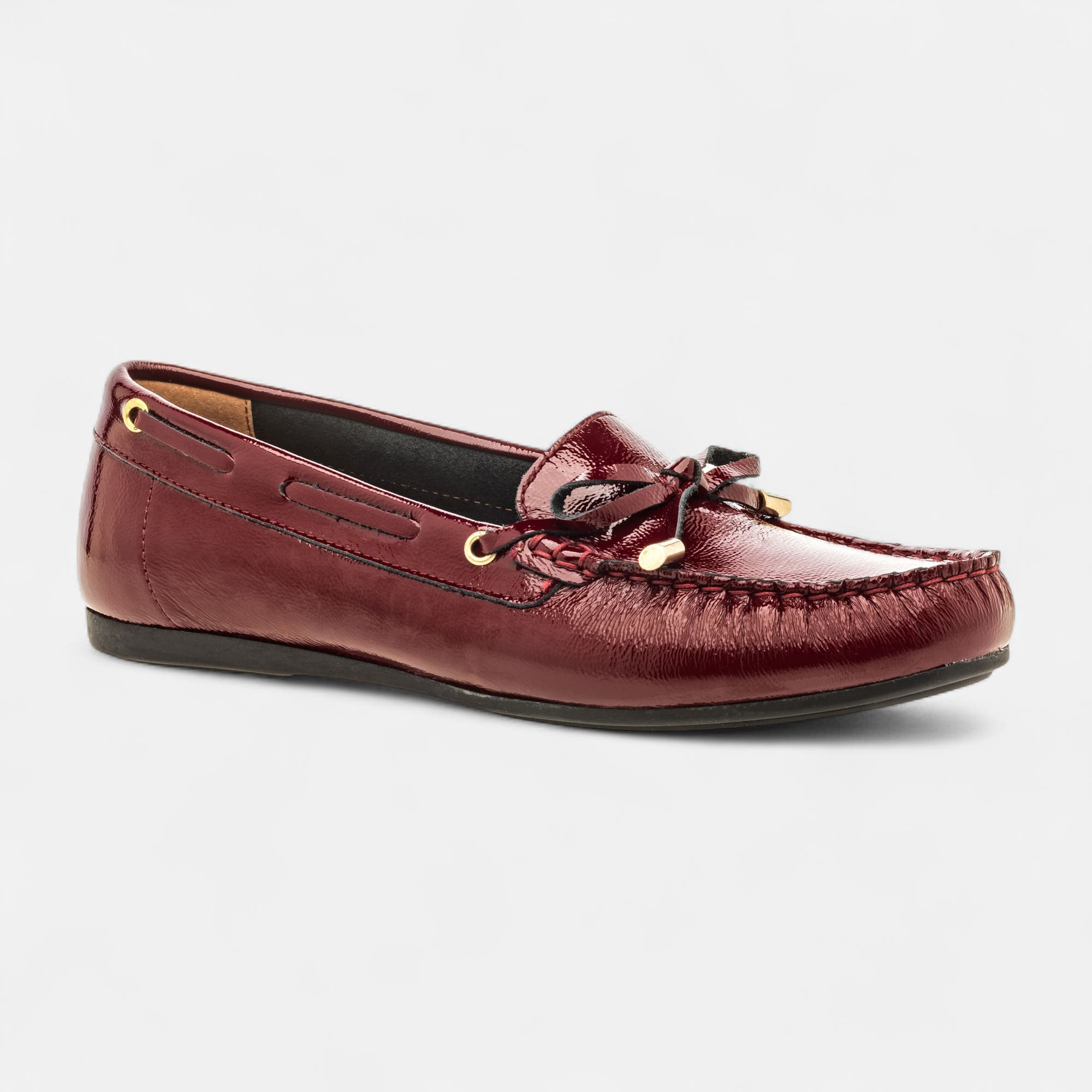 Mocassins Femme en cuir bordeaux