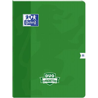 Oxford Duo - Cahier polypro 24 x 32 cm - 96 pages - grands carreaux (Seyes) - disponible dans différentes couleurs