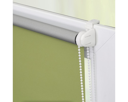 Lichtblick Thermo klemrolgordijn, groen, 45x150 cm, zonder boren, inclusief klembeugels
