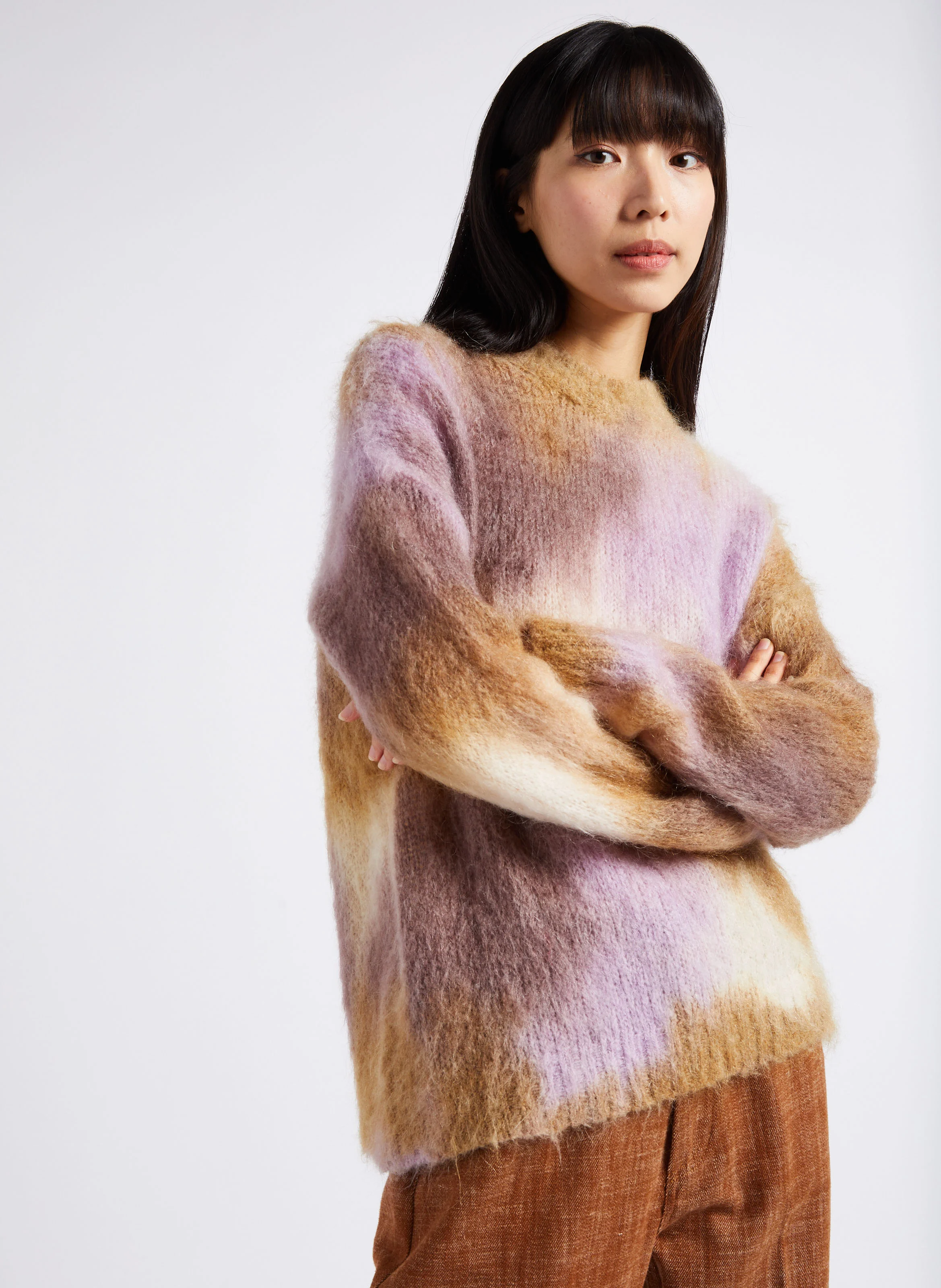 MOGANO - Pull ample à col rond | Violet