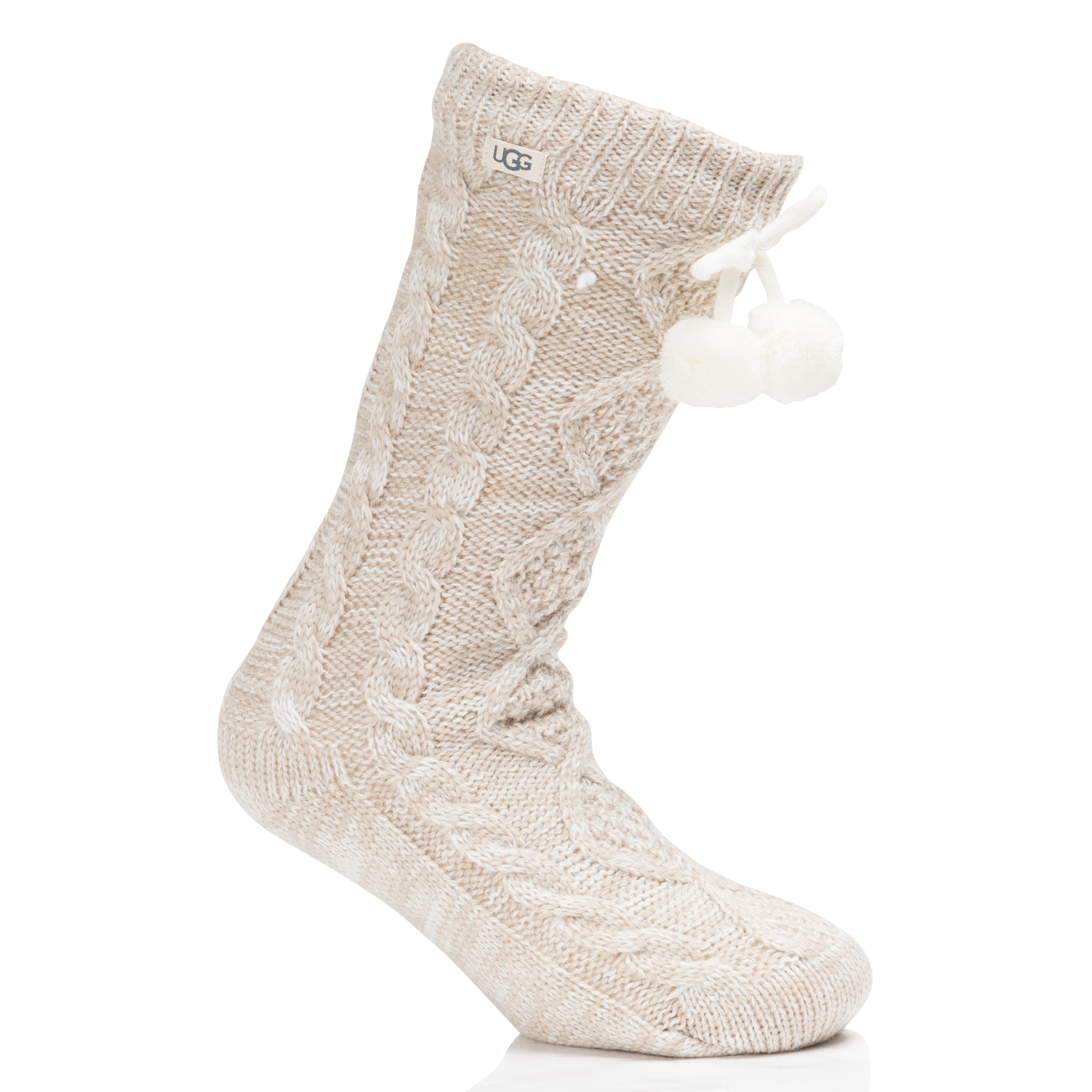POM POM LINED CREW - Chaussettes mi-hautes à pompons | Blanc